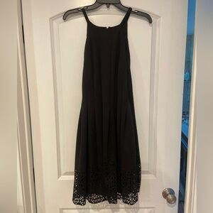 Vince Camuto laser cut fit and flare dress